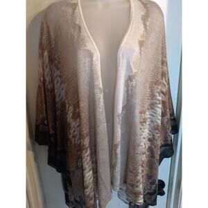 INC International Concept Kimono Wrap Cardigan Beige One Size Boho Peasant...
